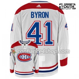 Adidas Maillot de Hockey Montreal Canadiens PAUL BYRON 41 Blanc Authentic - Enfant
